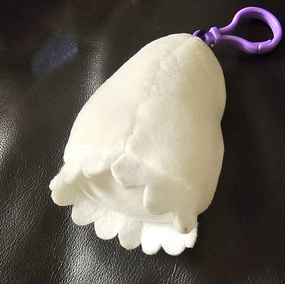 Halloween Plush White Costume Ghost Backpack Clip Purse Charm NWOT - Picture 4 of 7